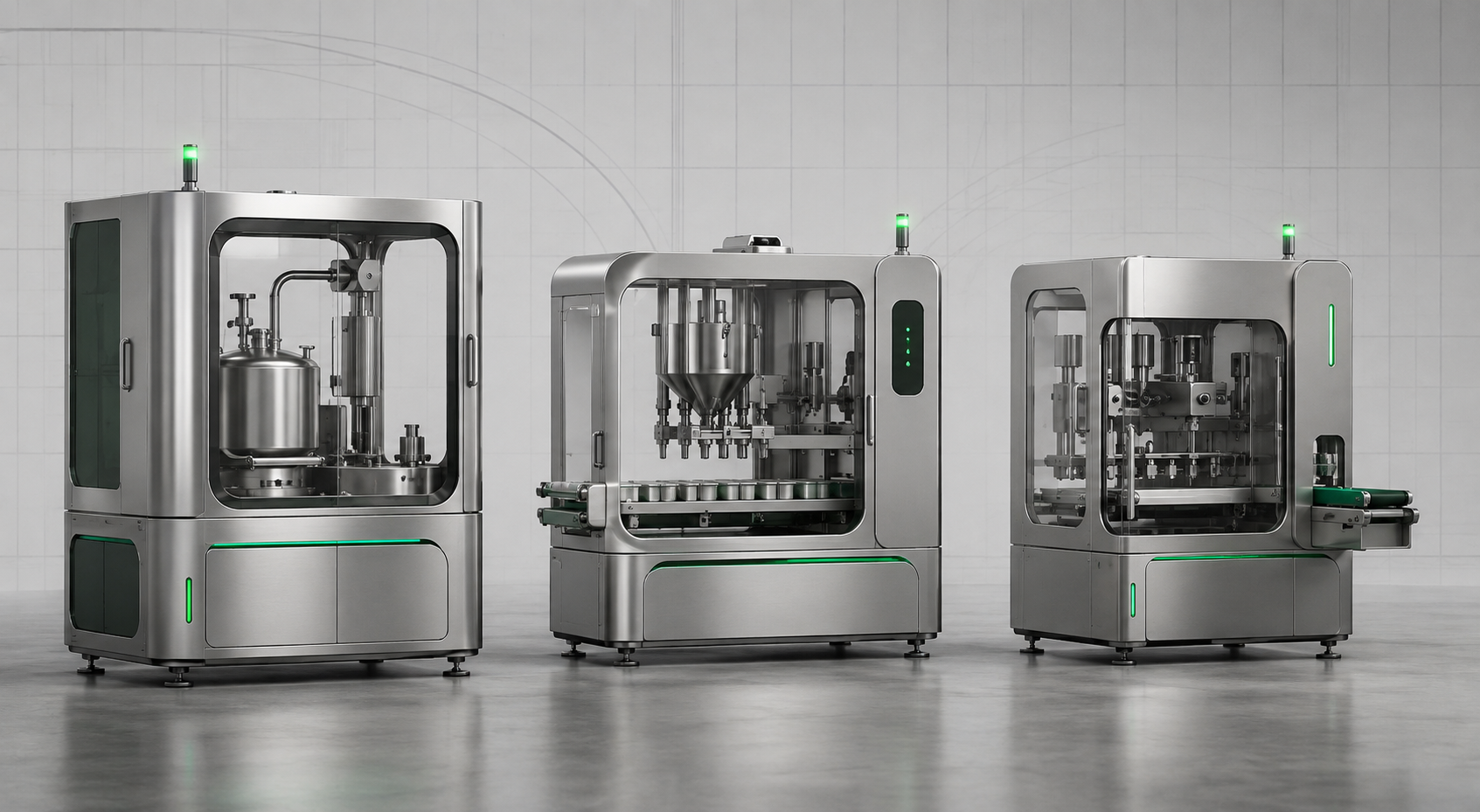 Three original conceptual JAVY modular machine designs